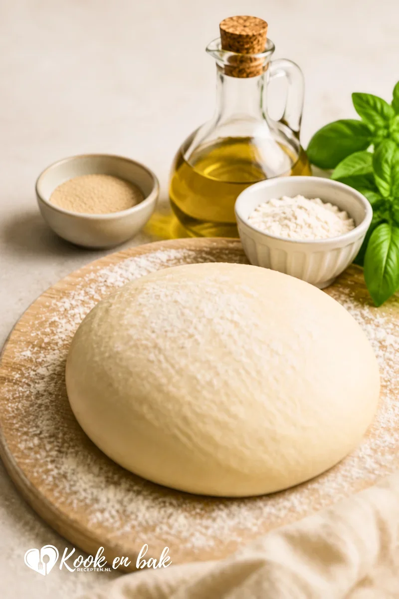 Basisrecept voor pizza deeg www.kookenbakrecepten.nl