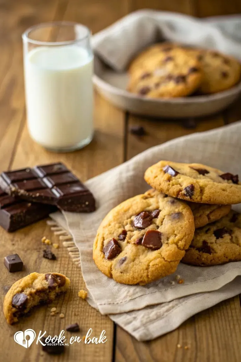 Homemade Chewy Chocolate Chip Cookies kookenbakrecepten.nl