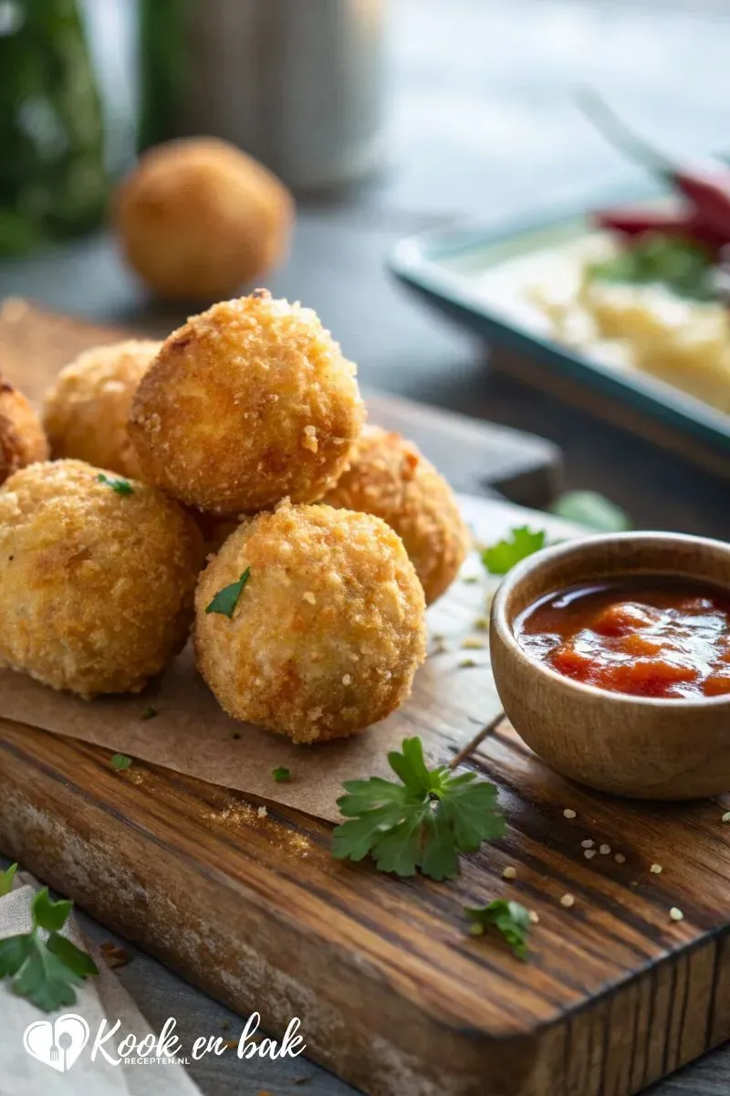 Krokante Nasi Snacks kookenbakrecepten.nl nasi ballen
