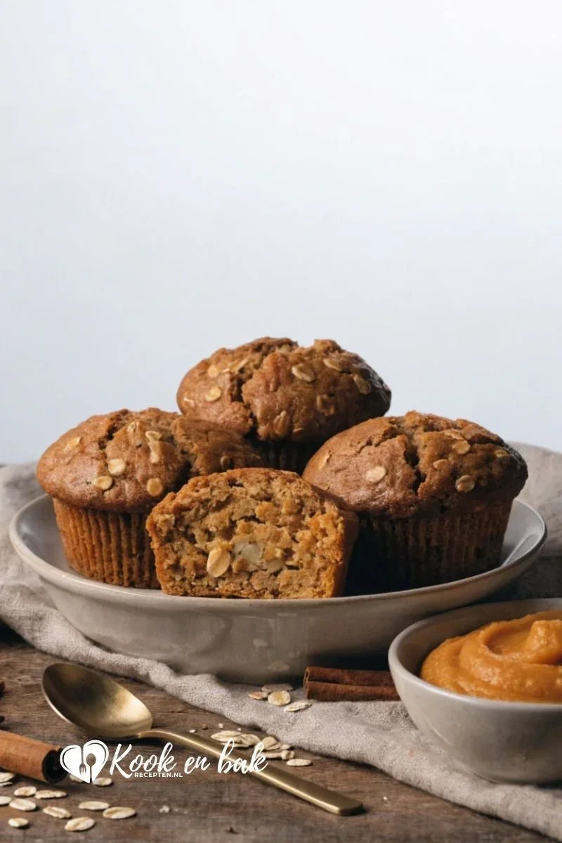 Gezonde Ontbijt muffins van Pompoen www.kookenbakrecepten.nl