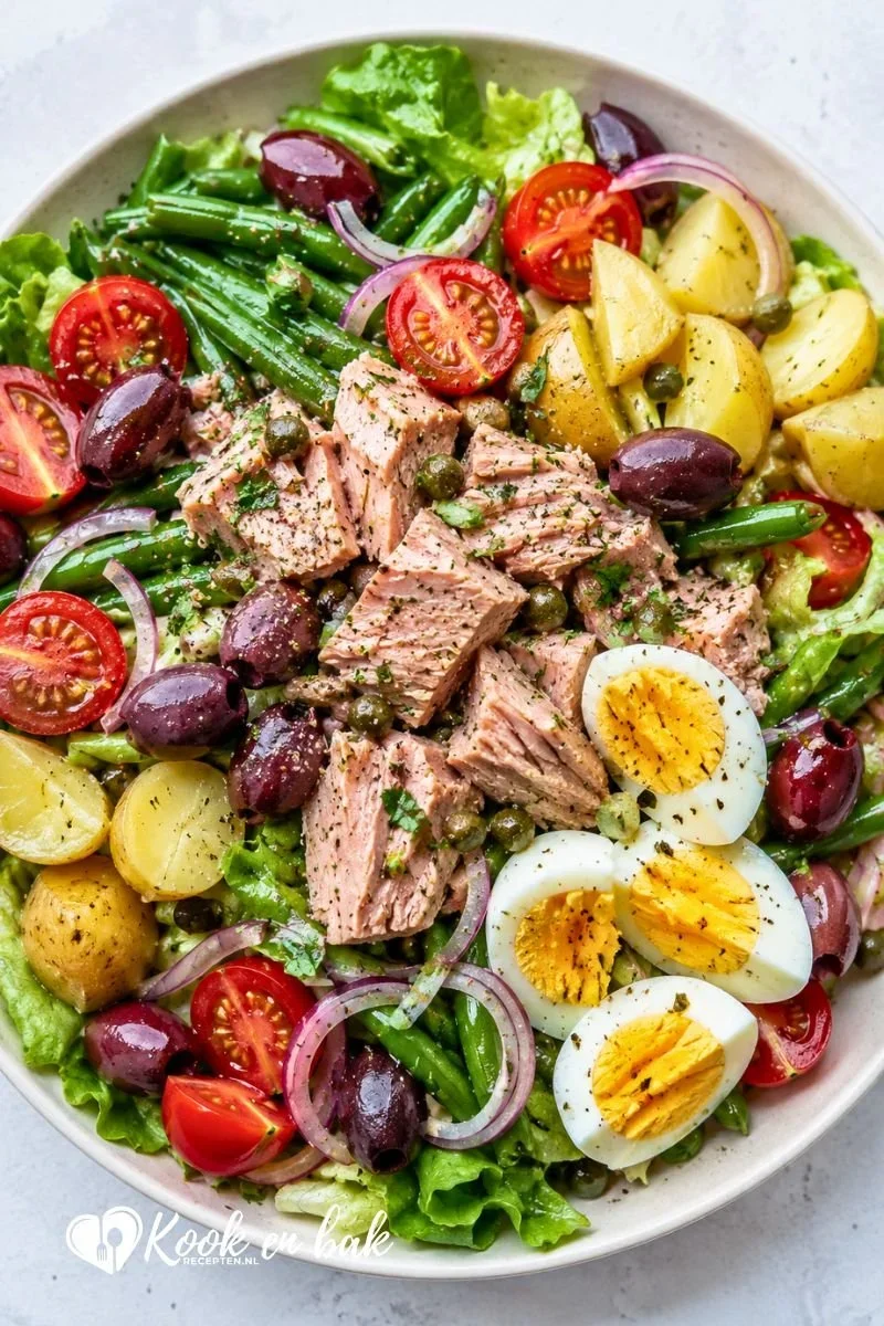 Salade Niçoise Een Klassiek Frans Recept www.kookenbakrecepten.nl