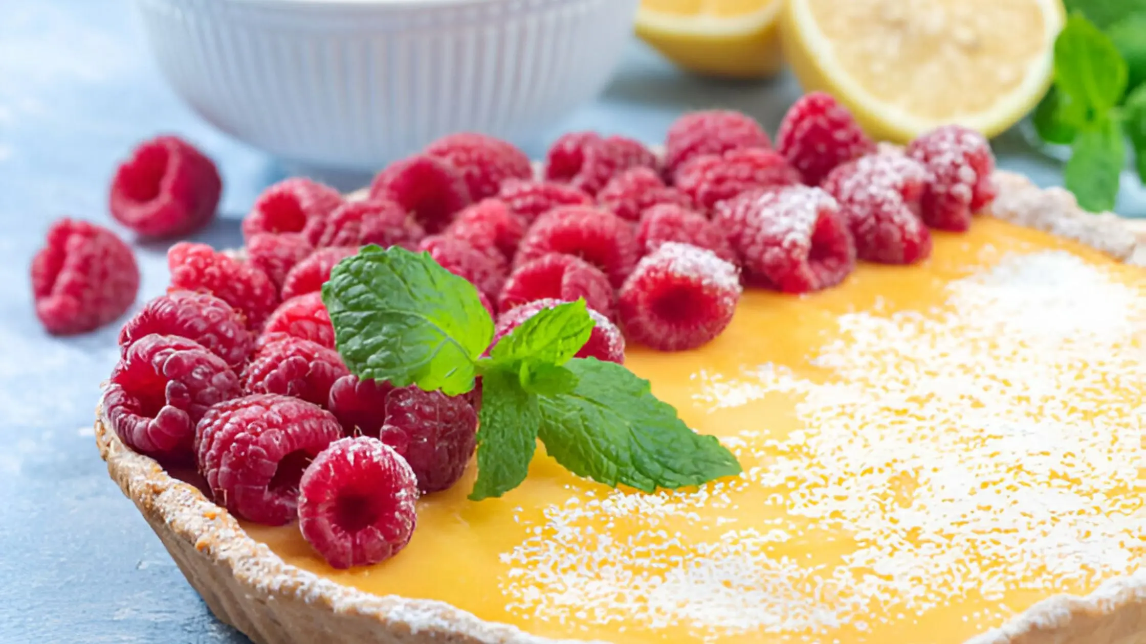 frisse citroentaart met lemoncurd