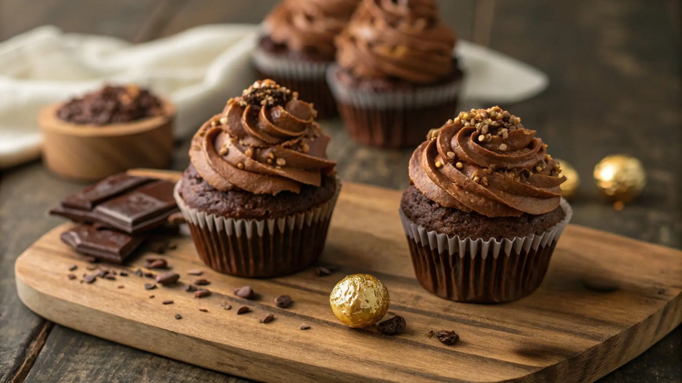 Ferrero Rocher Cupcakes