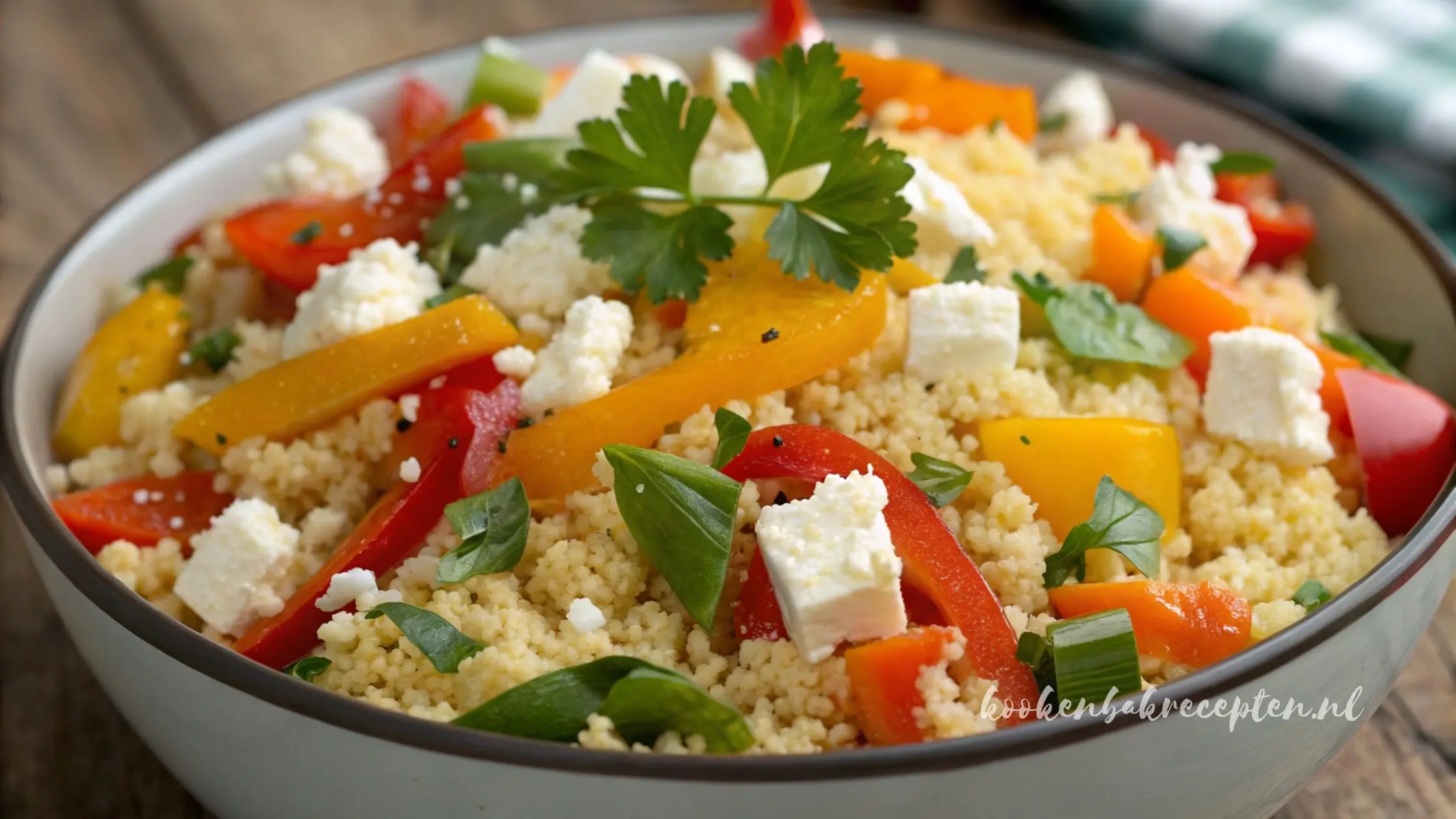 kleurrijke couscous salade