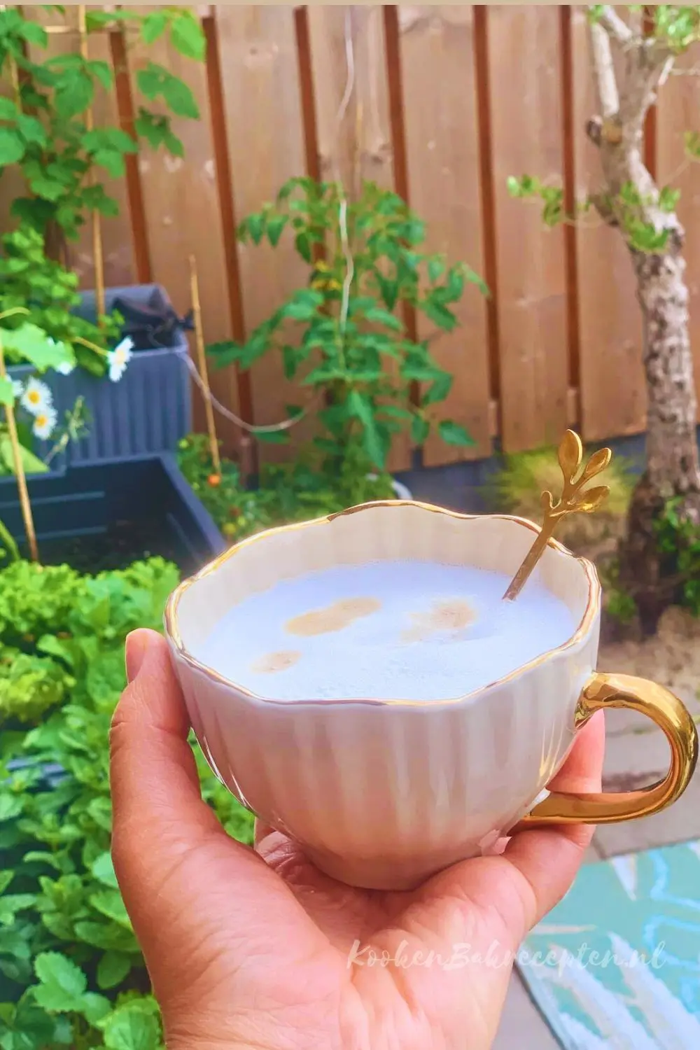 koffie in mijn moestuin