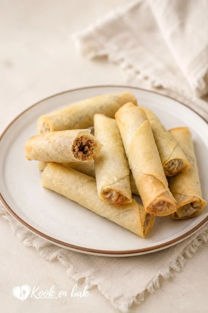 loempia's met gehaktvulling www.kookenbakrecepten.nl