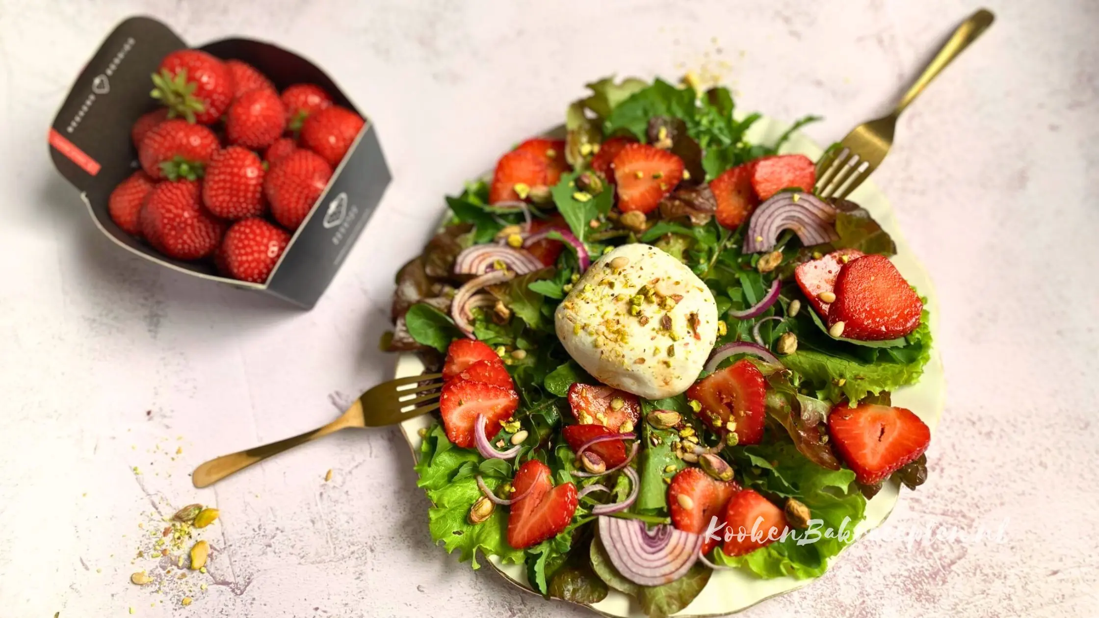 Burrata met Aardbeien