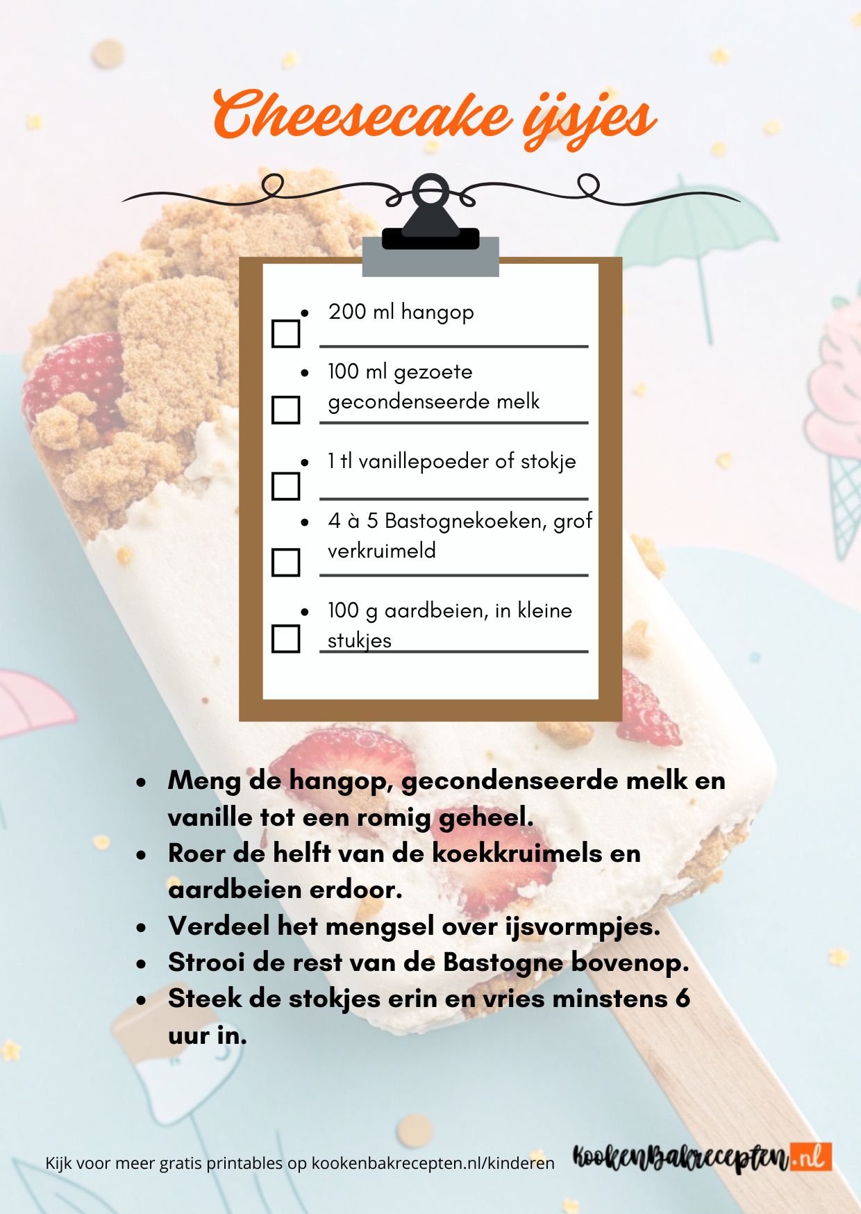 Cheesecake ijsjes