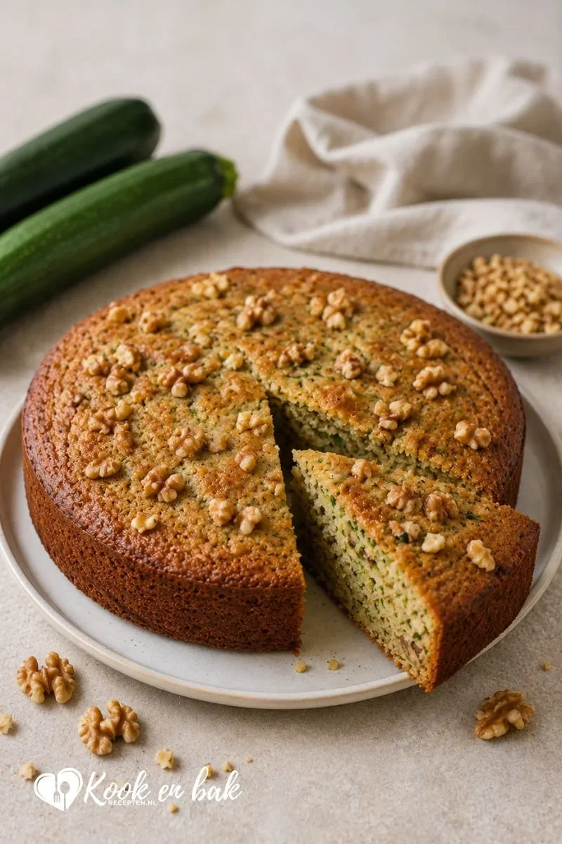 Gezonde courgettecake www.kookenbakrecepten.nl