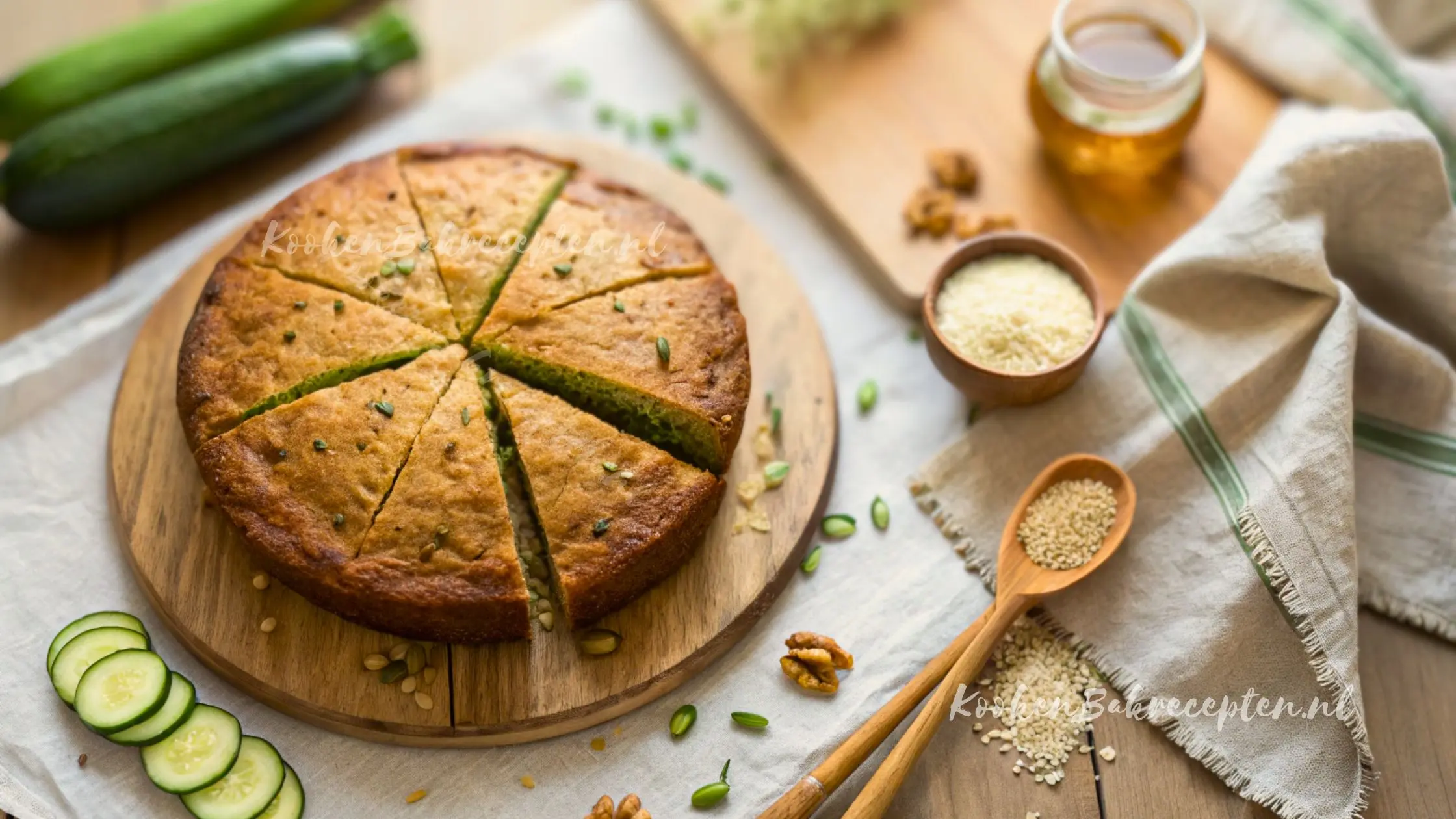Gezonde courgettecake