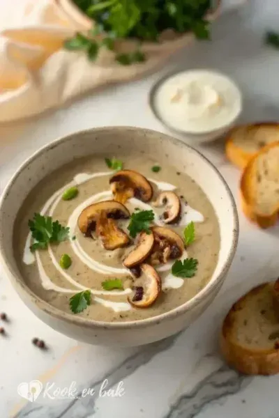 Romige Champignonsoep met een Unieke Touch