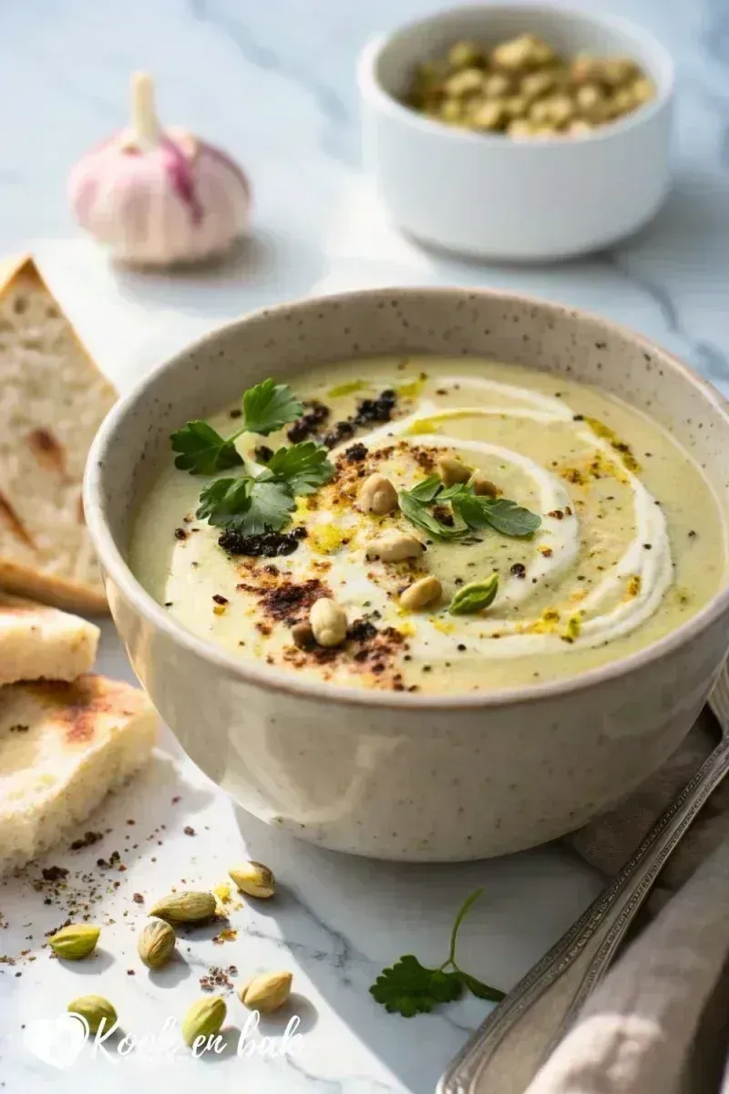 Bloemkoolsoep met ras-el-hanout en harissa