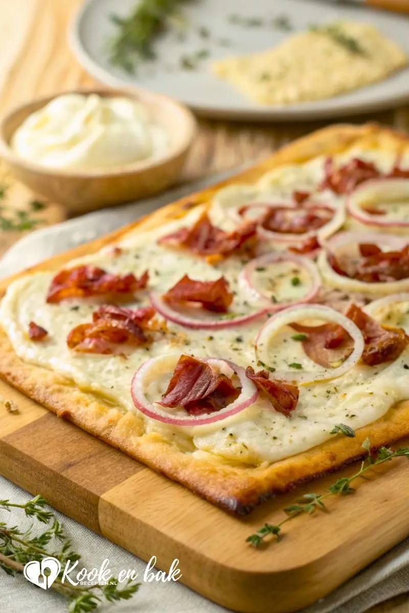 Klassieke Flammkuchen het perfecte kinderrecept kookenbakrecepten.nl