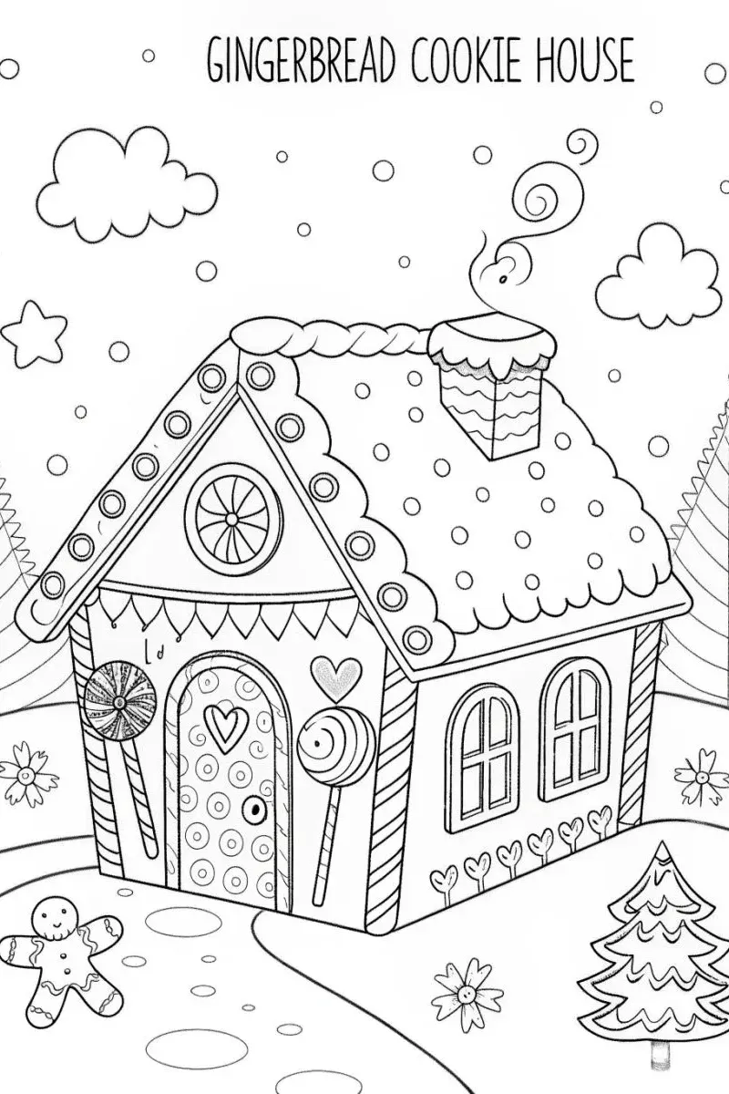 gingerbread cookie house printable