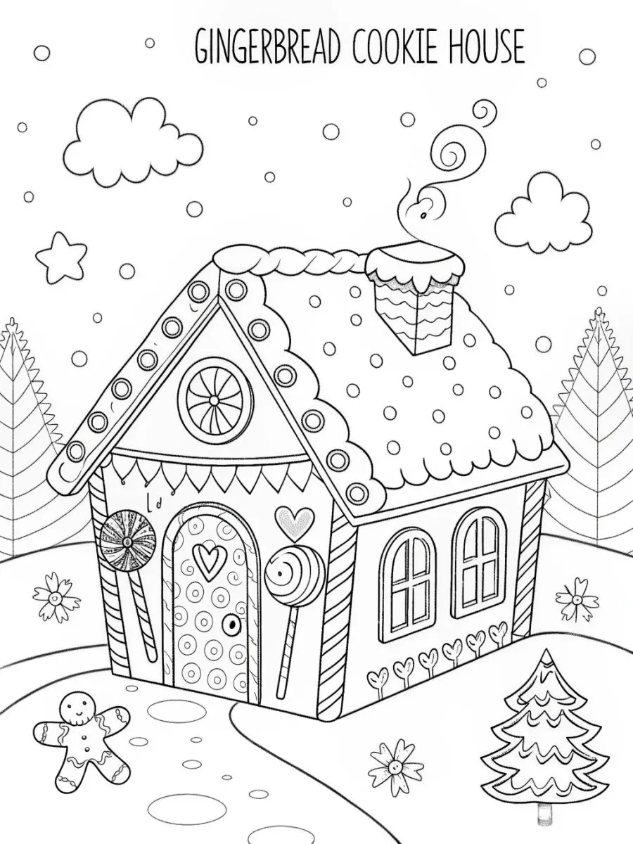 gingerbread cookie house printable