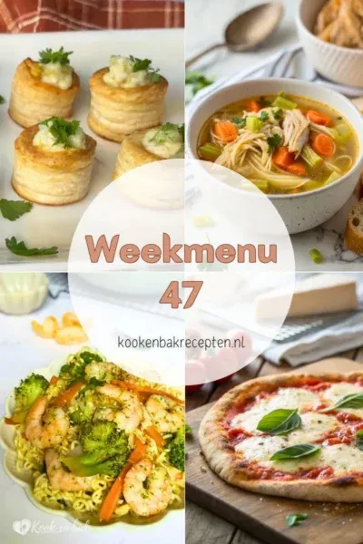 Weekmenu 47 kookenbakrecepten.nl sinterklaas bonusrecepten