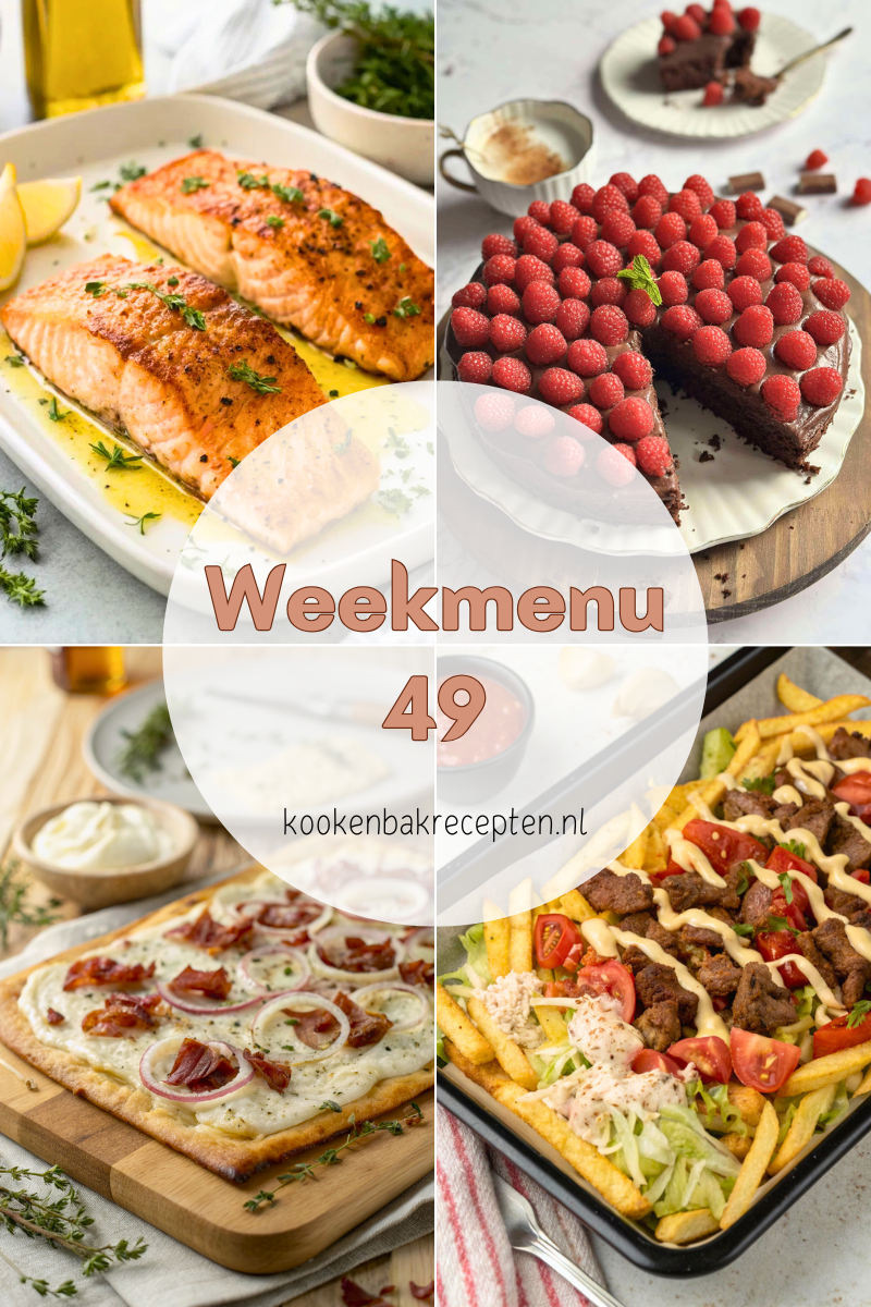 Weekmenu 49 Makkelijk, warm & winterproof kookenbakrecepten.nl