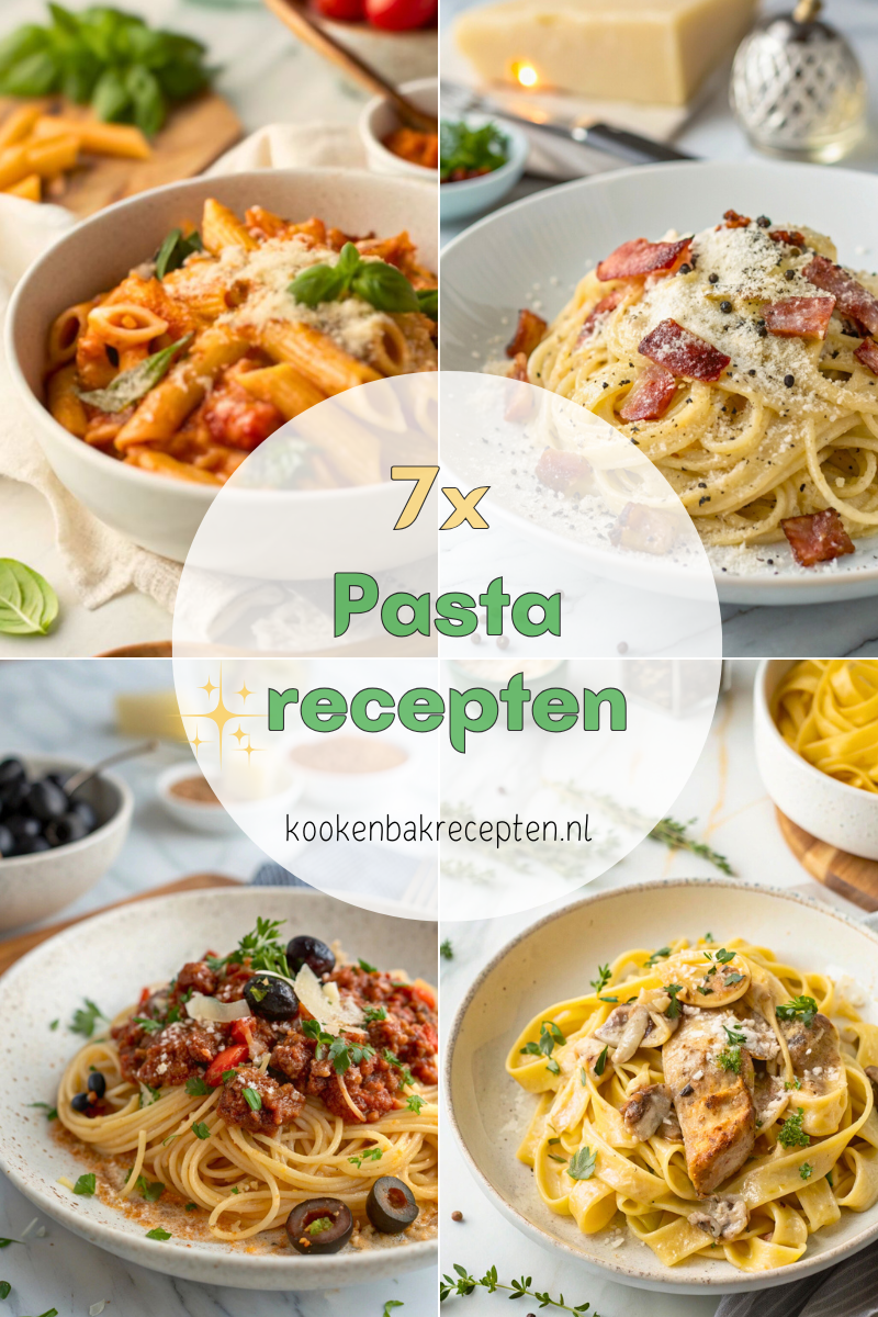 Wat eten we vandaag 7 makkelijke pasta’s www.kookenbakrecepten.nl