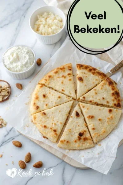 Cottage cheese flatbread (zonder bloem) – snel & eiwitrijk www.kookenbakrecepten.nl