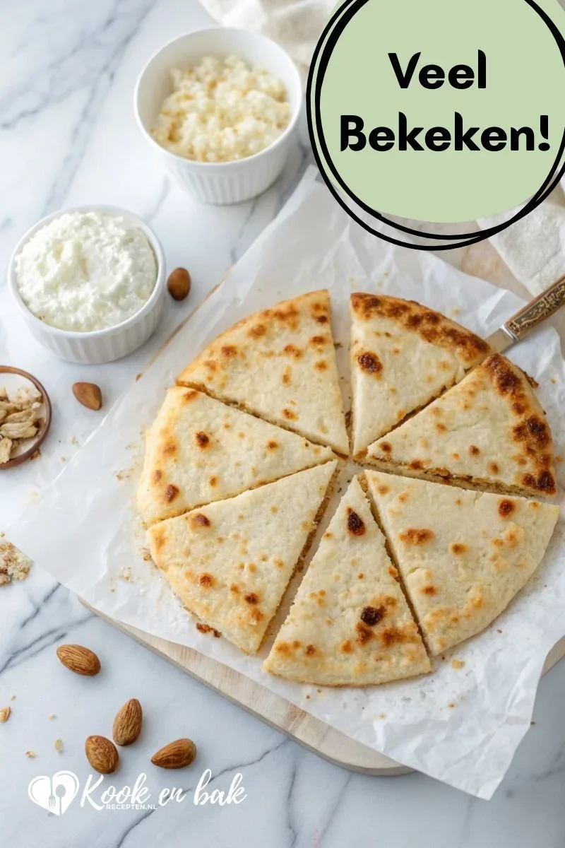 Cottage cheese flatbread (zonder bloem) – snel & eiwitrijk www.kookenbakrecepten.nl