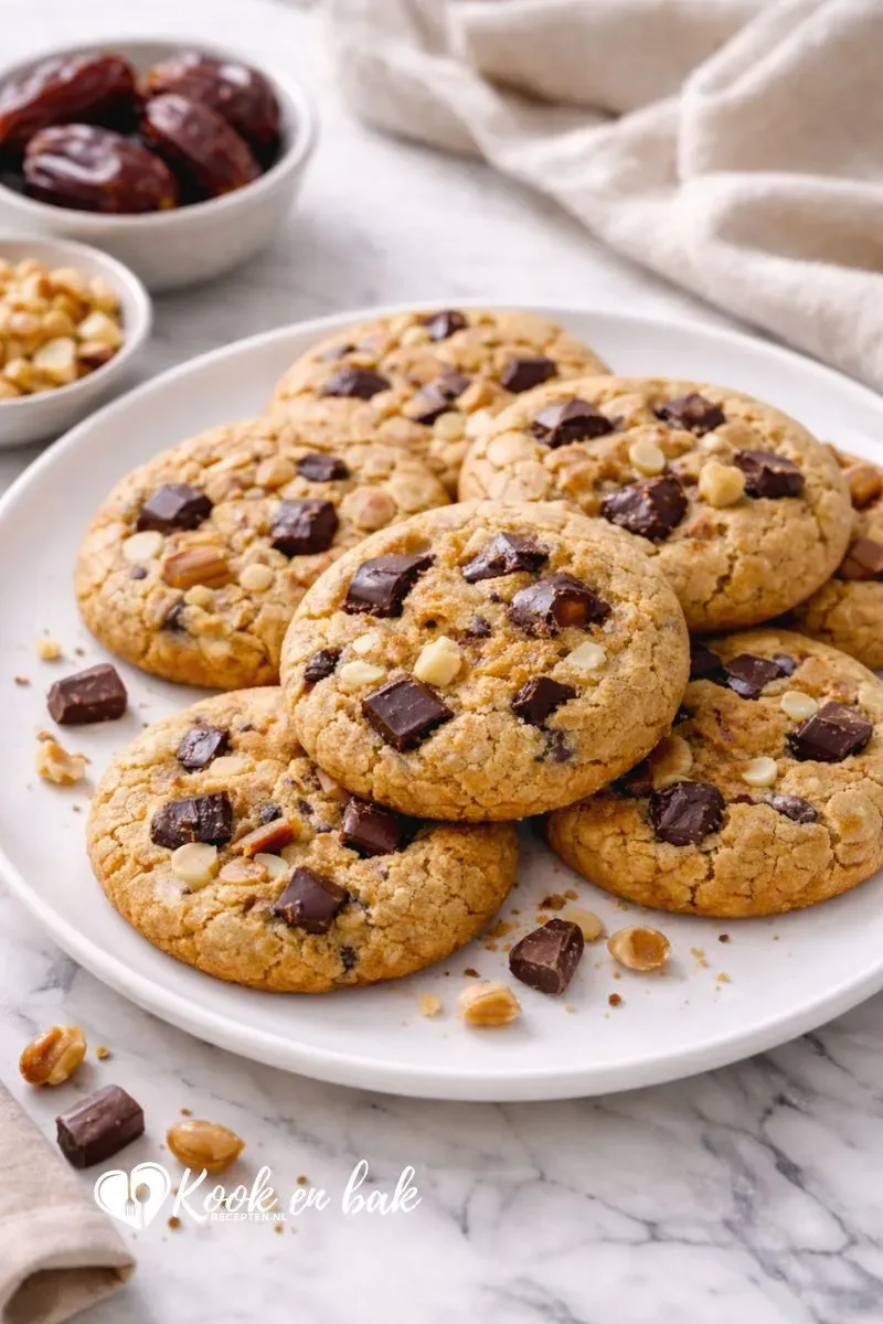 Dadelkoekjes maken – gezonde koekjes met dadels www.kookenbakrecepten.nl