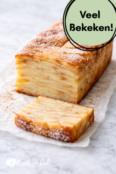 Koolhydraatarme cake met appel www.kookenbakrecepten.nl