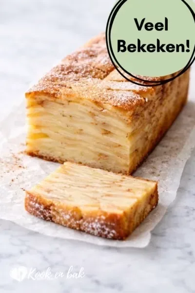 Koolhydraatarme cake met appel www.kookenbakrecepten.nl
