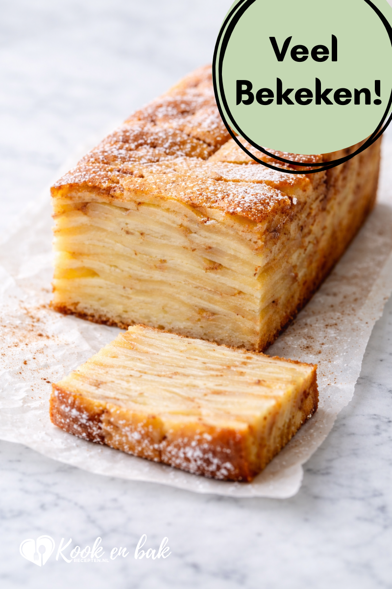 Koolhydraatarme cake met appel www.kookenbakrecepten.nl
