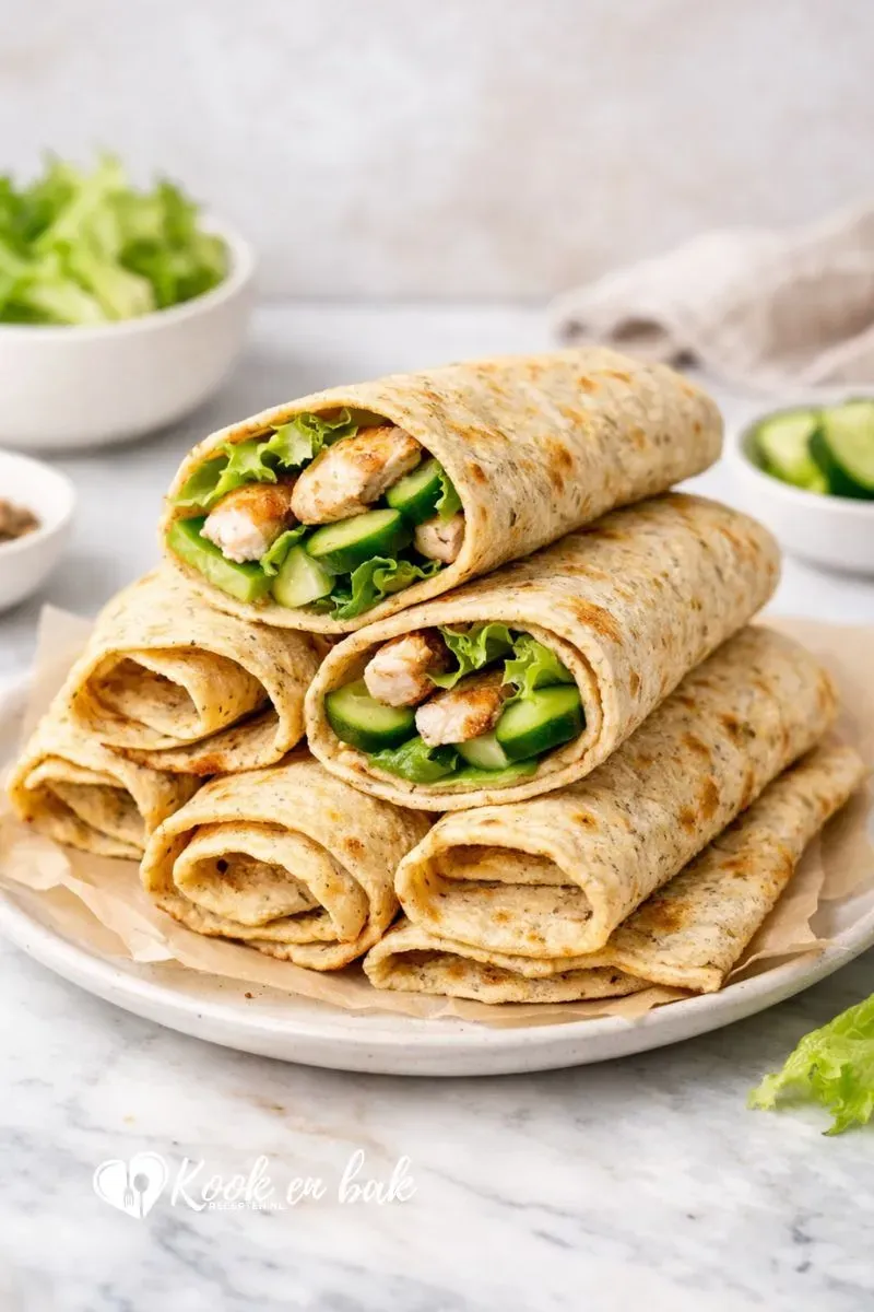 Koolhydraatarme wraps – zachte glutenvrije wraps www.kookenbakrecepten.nl