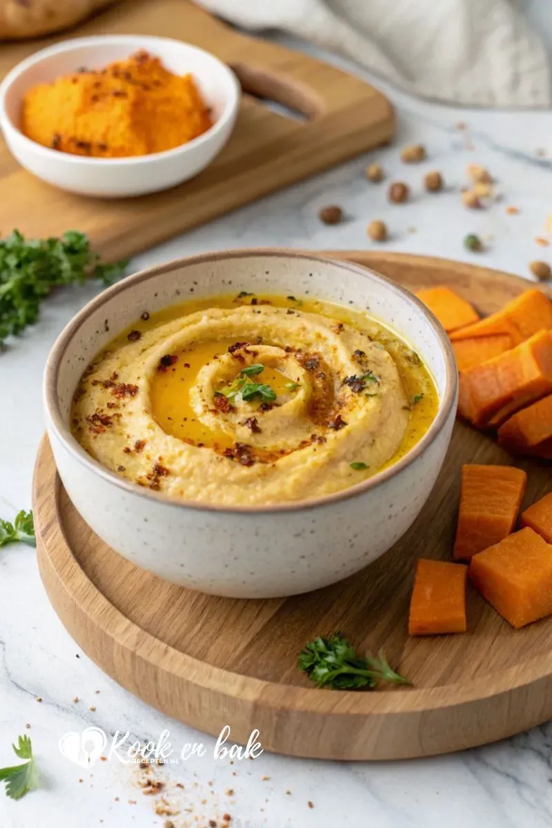 Pompoen hummus – koolhydraatarme, romige dip www.kookenbakrecepten.nl