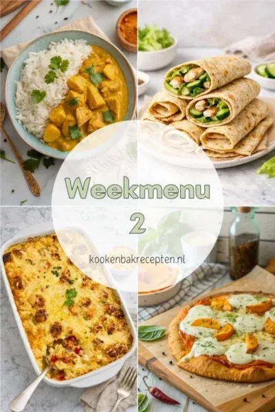 Weekmenu 2, boordevol comfort én slimme keuzes www.kookenbakrecepten.nl