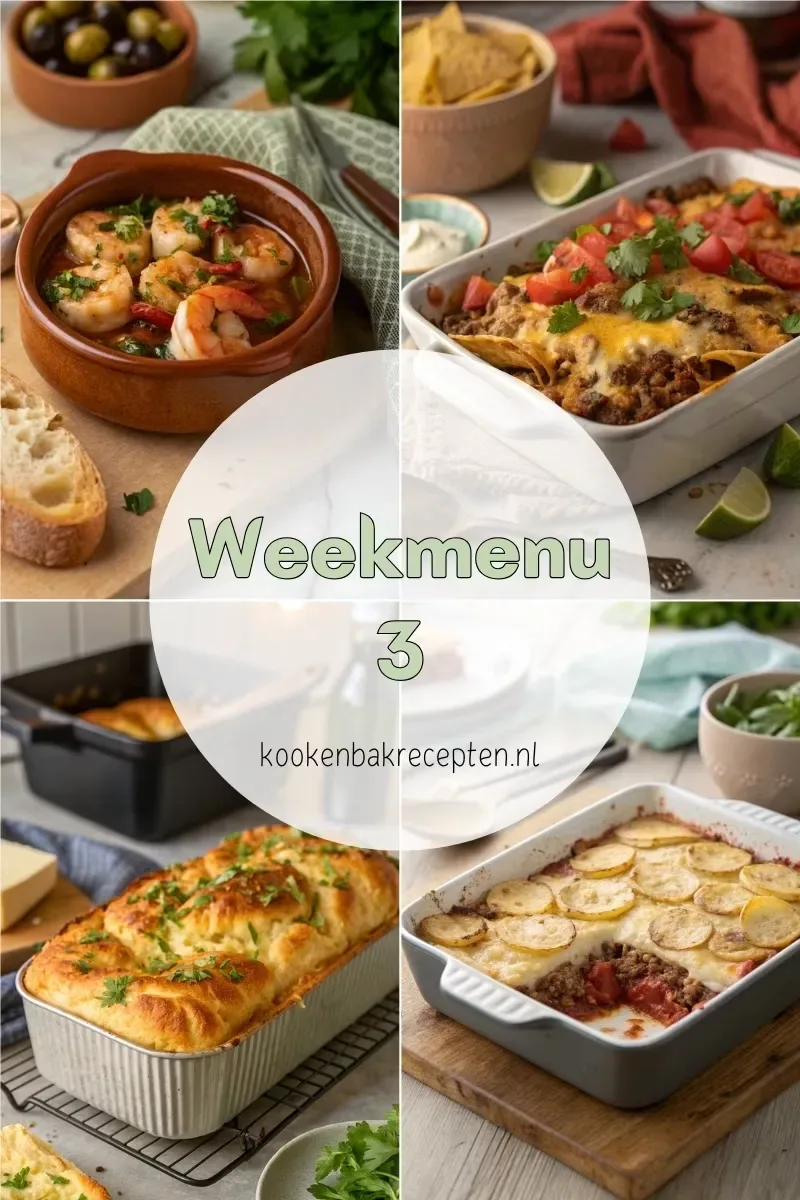 Weekmenu 3 www.kookenbakrecepten.nl