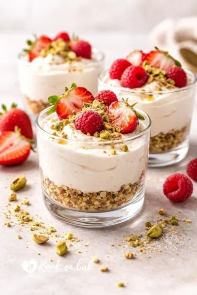 Koolhydraatarm toetje Cheesecake Mousse www.kookenbakrecepten.nl