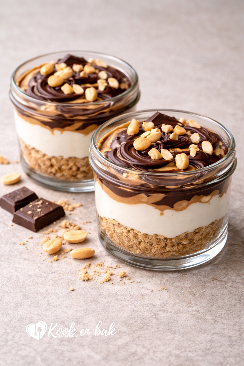 Snicker toetjes met skyr www.kookenbakrecpten.nl