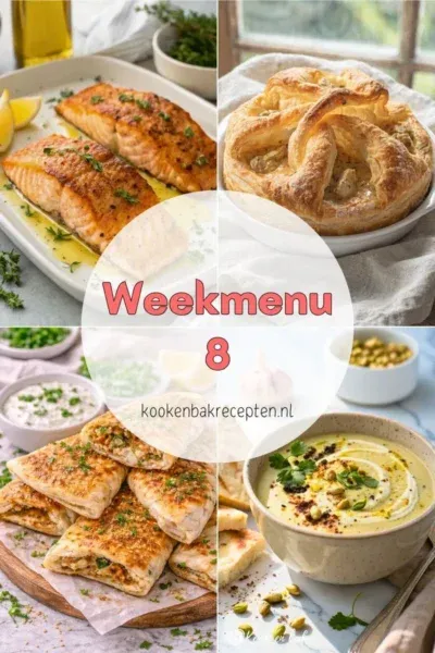 Weekmenu 8 www.kookenbakrecepten.nl
