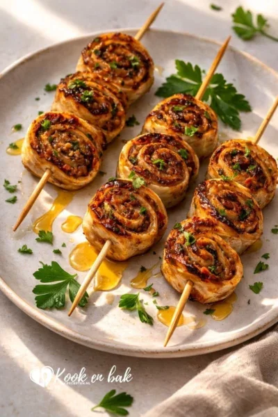 Lahmacun Rolletjes (Turkse Pizza Wrap) – Viral TikTok Recept www.kookenbakrecepten.nl