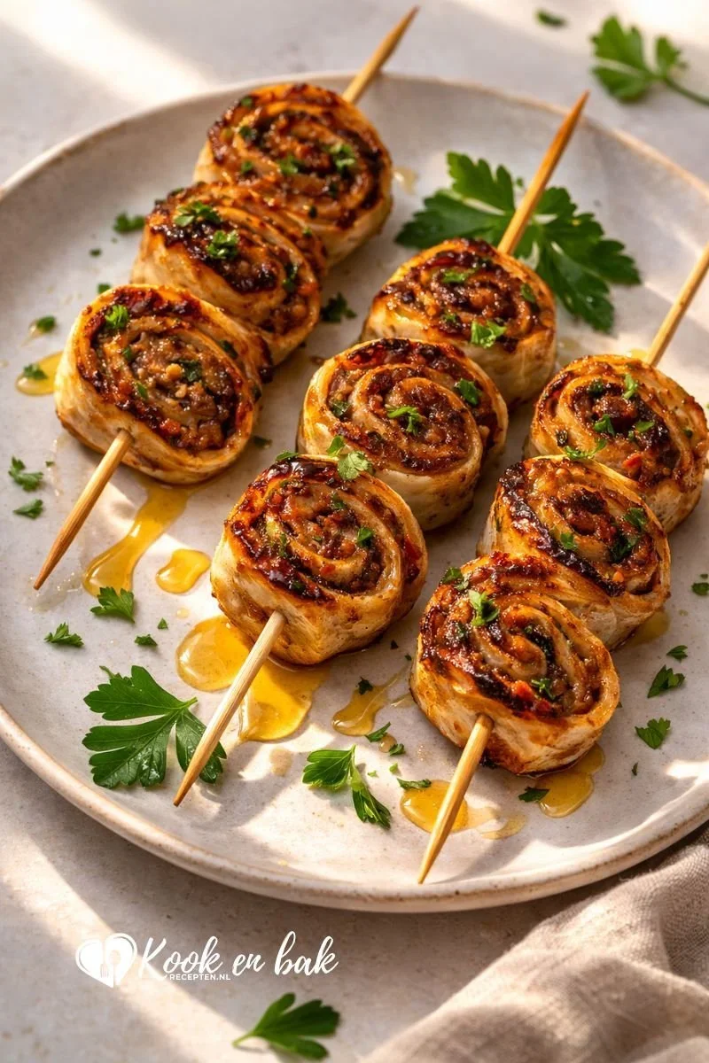 Lahmacun Rolletjes (Turkse Pizza Wrap) – Viral TikTok Recept www.kookenbakrecepten.nl