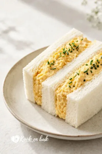 Tamago Sando Japanse eiersalade sandwich in 10 minuten www.kookenbakrecepten.nl