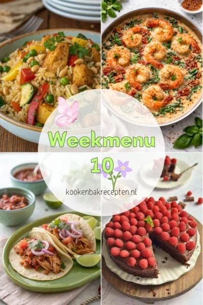 Weekmenu 10 www.kookenbakrecepten.nl