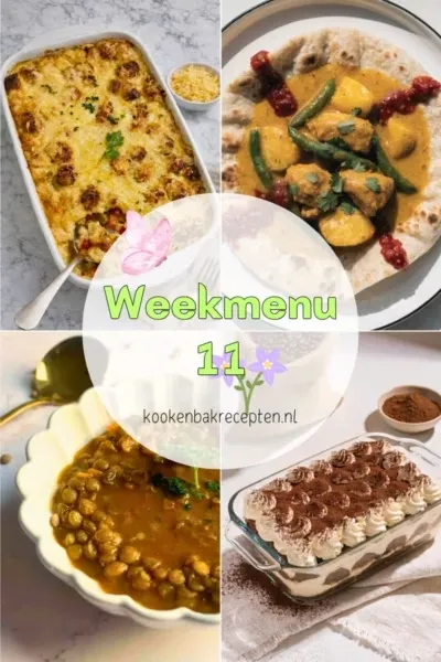 Weekmenu 11 www.kookenbakrecepten.nl