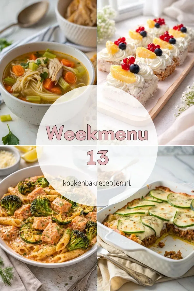 Weekmenu 13 www.kookenbakrecepten.nl