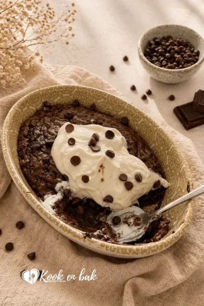 Brownie Baked Oats – Gezond chocolade ontbijt dat smaakt als dessert www.kookenbakrecepten.nl