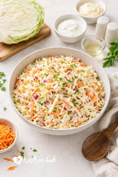 Coleslaw maken fris, romig en zó lekker bij alles www.kookenbakrecepten.nl