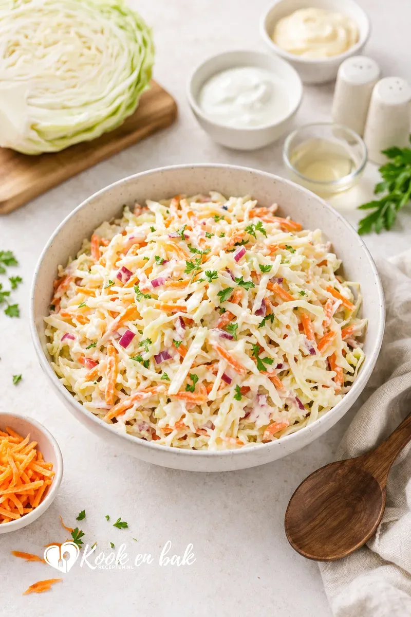 Coleslaw maken fris, romig en zó lekker bij alles www.kookenbakrecepten.nl