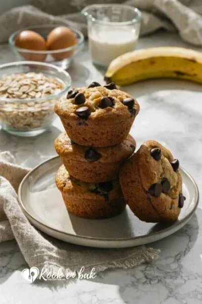 Glutenvrije chocolate chip muffins (eiwitrijk) www.kookenbakrecepten.nl