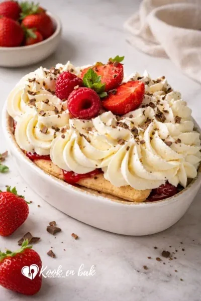 Snelle aardbeien tiramisu maken (zonder stress!) www.kookenbakrecepten.nl