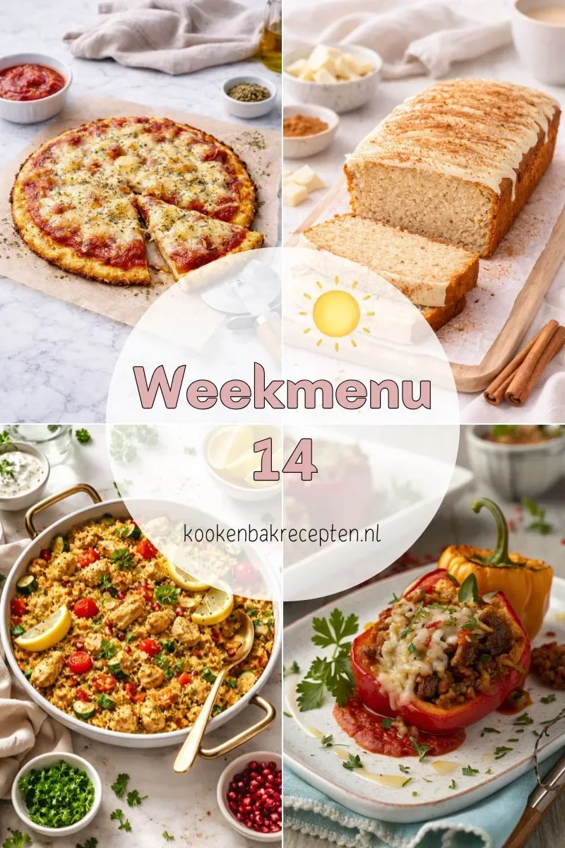 Weekmenu 14 www.kookenbakrecepten.nl
