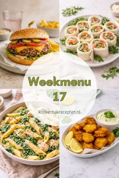 Weekmenu 17 – Meivakantie relaxed, voedzaam & gezinproof www.kookenbakrecepten.nl