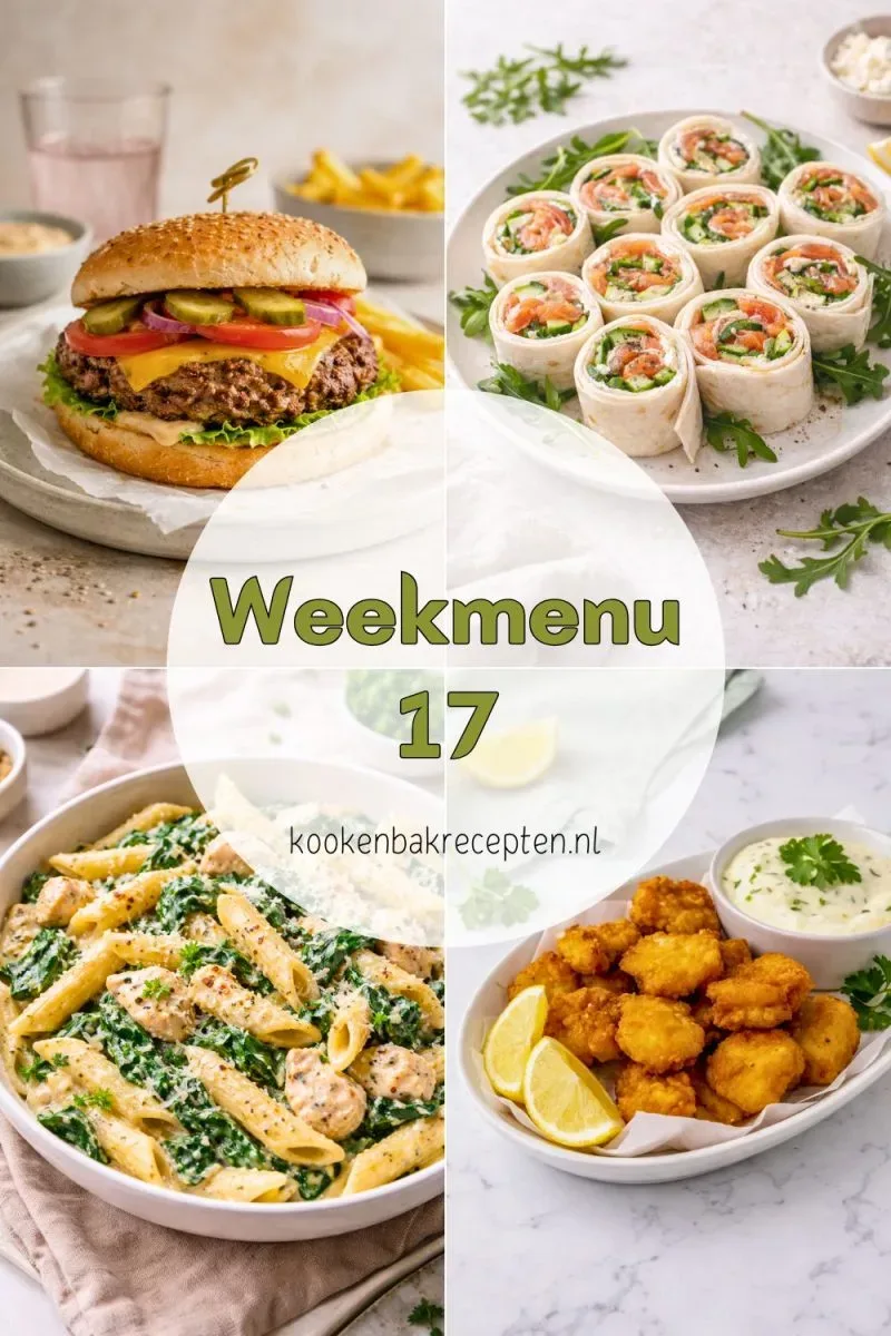 Weekmenu 17 – Meivakantie relaxed, voedzaam & gezinproof www.kookenbakrecepten.nl
