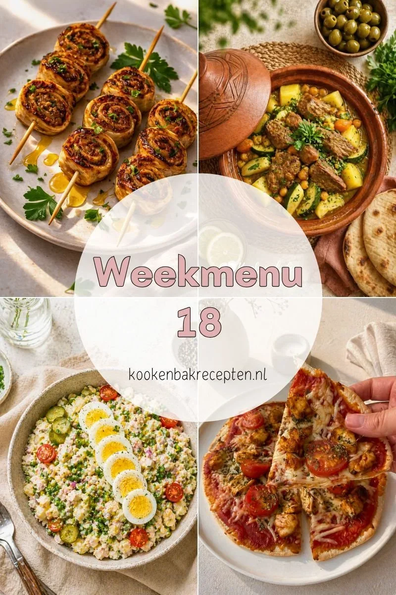 Weekmenu 18 - eindelijk écht lente www.kookenbakrecepten.nl